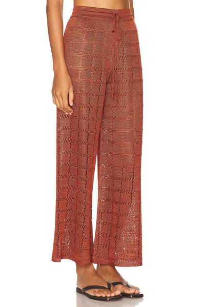 Calle Del Mar Patchwork Pant In Brown