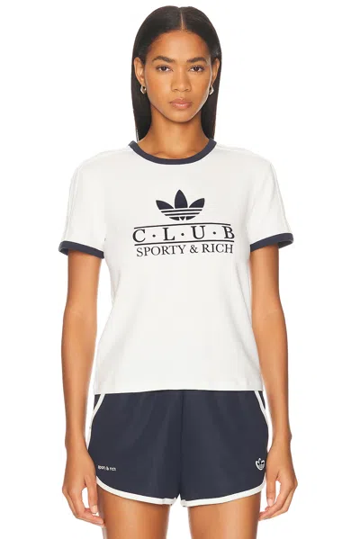Adidas Originals X Sporty & Rich Graphic Tee In White