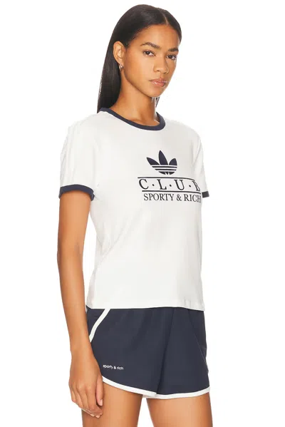 Adidas Originals X Sporty & Rich Graphic Tee In White
