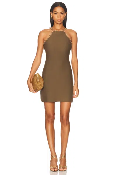 Cult Gaia Prati Knit Dress In Brown
