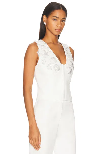Ila Terry Applique Detailed Vest In White