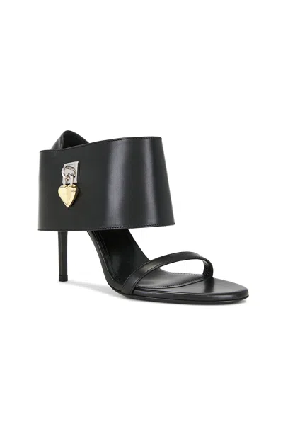 Givenchy Heart Lock Stiletto Sandals In Black