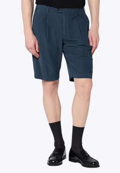 Pt Torino Bermuda Shorts Back Pockets In Blue