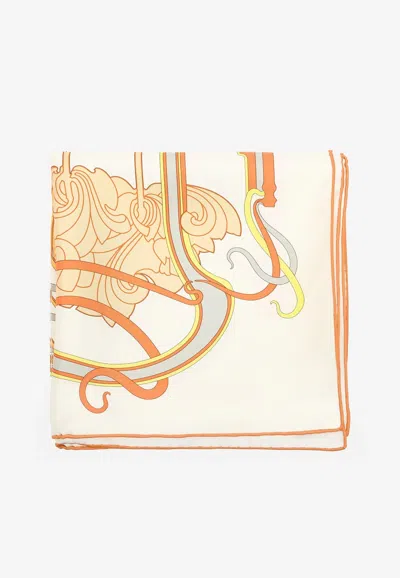 Pre-owned Hermes La Ligne Coup De Fouet Scarf