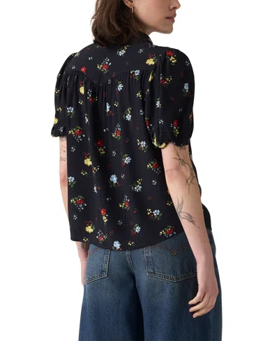 Levi's Lea Short-sleeve Slim Blouse In Black