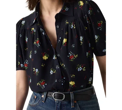 Levi's Lea Short-sleeve Slim Blouse In Black