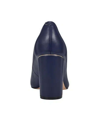 Marc Fisher Zala Block Heel Pump In Blue