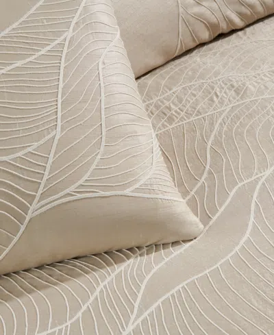 Donna Karan Home Dune Embroidered Duvet Cover, Queen In Neutral