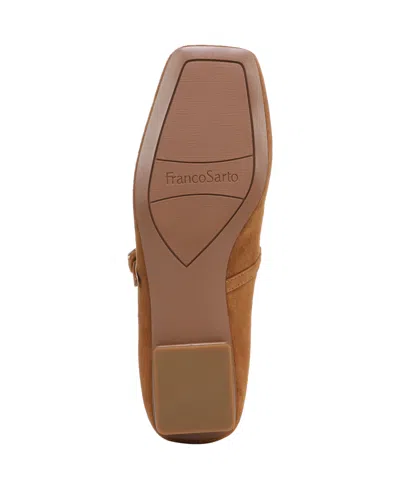 Franco Sarto Tinsley Square Toe Mary Jane Flat In Brown
