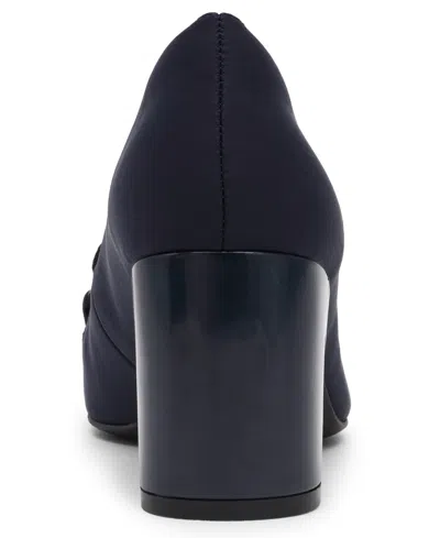 Anne Klein Women's Toni Stretch Block Heel Tailored Pumps