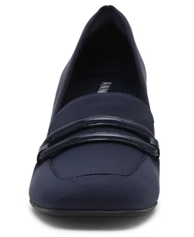 Anne Klein Women's Toni Stretch Block Heel Tailored Pumps