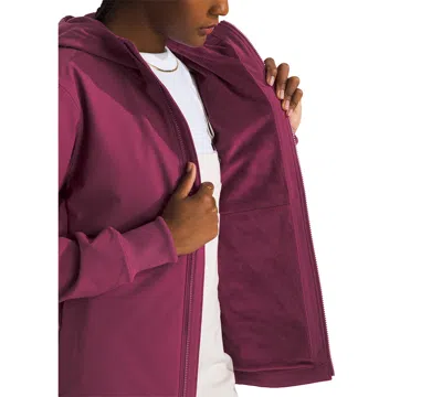 The North Face Women's Shelbe Raschel Zip-front Fleece-lined Hoodie Jacket In Purple