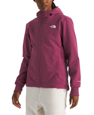 The North Face Women's Shelbe Raschel Zip-front Fleece-lined Hoodie Jacket In Purple
