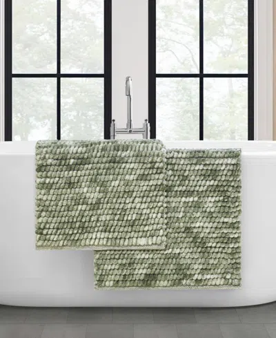 French Connection Space Dye Chunky Chenille 2-pc. Bath Rug Set In Green