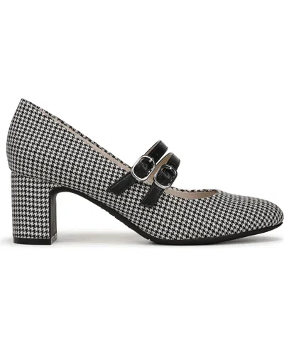 Lifestride Women's True Almond Toe Block Heel Mary Jane Pumps