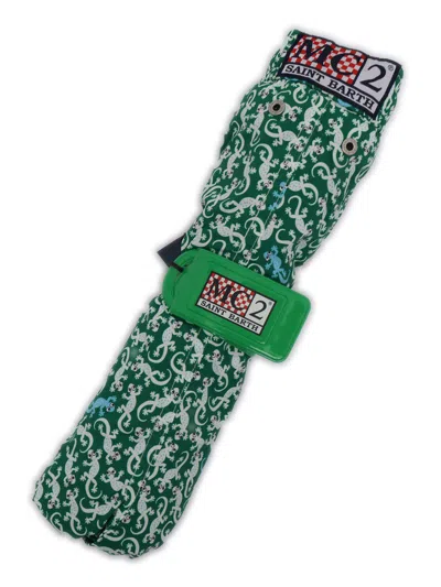 Mc2 Saint Barth Comfort Lightning Gecko-print Swim Shorts In Green