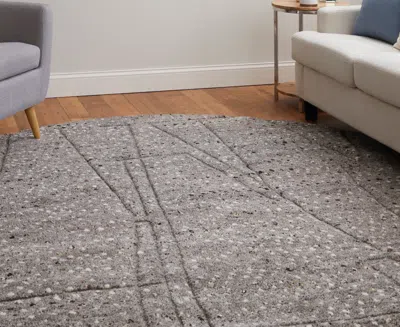 Feizy Dering T6042 8'x8' Round Area Rug In Gray