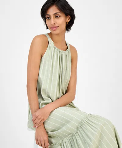 Sandra Darren Women's Tie-back Trapeze Dress In Green