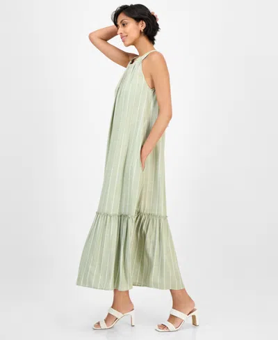 Sandra Darren Women's Tie-back Trapeze Dress In Green