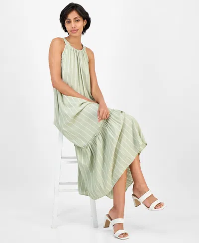 Sandra Darren Women's Tie-back Trapeze Dress In Green