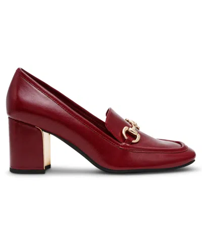 Anne Klein Women's Tobi Block Heel Tailored Pumps In Red