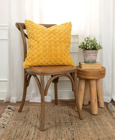 Rizzy Home Modern Industrial Geometric Woven Decorative Pillow, 20" X 20"