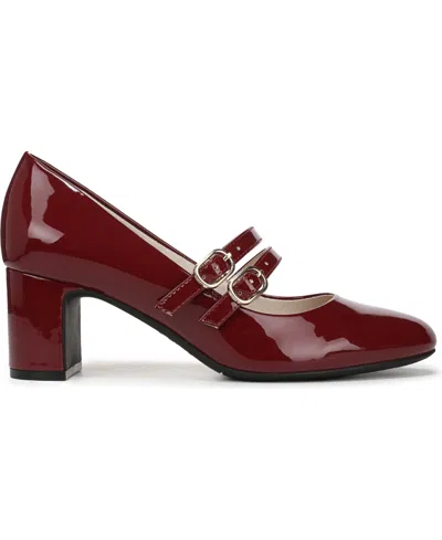 Lifestride Women's True Almond Toe Block Heel Mary Jane Pumps