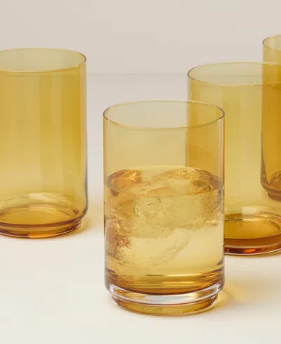 Lenox Tuscany Classics Stackable Cooler Glasses, Set Of 4 In Orange