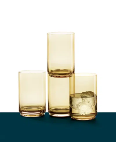Lenox Tuscany Classics Stackable Cooler Glasses, Set Of 4 In Orange