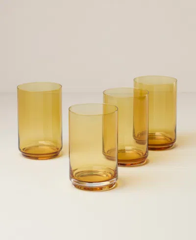 Lenox Tuscany Classics Stackable Cooler Glasses, Set Of 4 In Orange