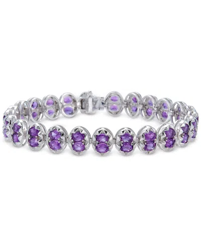 Macy's Amethyst Flex Bracelet (11-1/2 Ct. T.w.) In Sterling Silver
