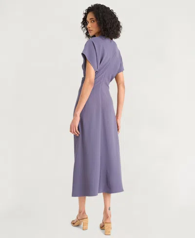 Luxely Women's Draped Dolman-sleeve Midi Dress In Red
