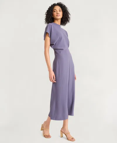 Luxely Women's Draped Dolman-sleeve Midi Dress In Red