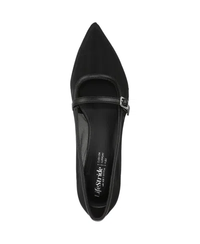 Lifestride Women's Madelyn Mary Jane Pointed Toe Kitten Heel Pumps