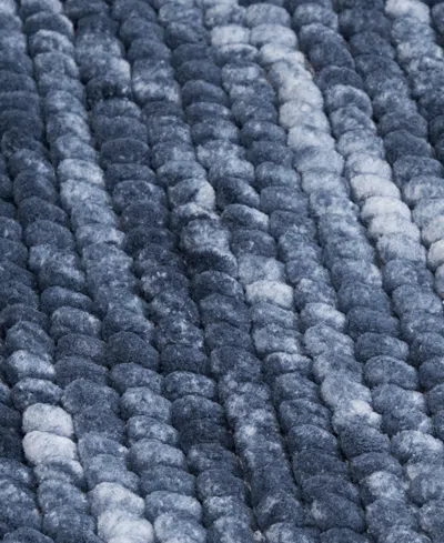 French Connection Space Dye Chunky Chenille Bath Rug, 20" X 32" In Blue