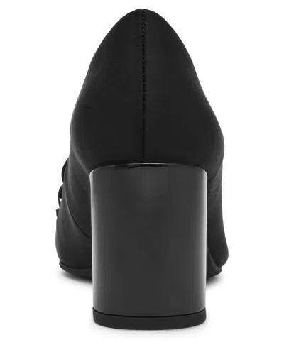 Anne Klein Women's Toni Stretch Block Heel Tailored Pumps
