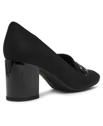 Anne Klein Women's Toni Stretch Block Heel Tailored Pumps