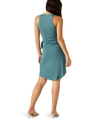 Steve Madden Archer Side Tie Sleeveless Dress In Blue