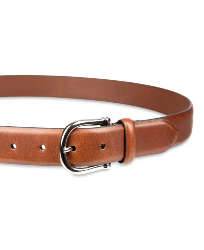 Tommy Hilfiger Men's Nautical Feather Edge Leather Belt