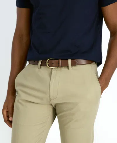 Tommy Hilfiger Men's Nautical Feather Edge Leather Belt