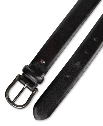 Tommy Hilfiger Men's Nautical Feather Edge Leather Belt