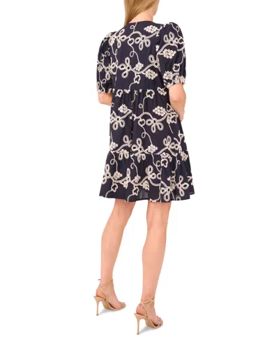 Cece Tie Front Tiered Dress In Black