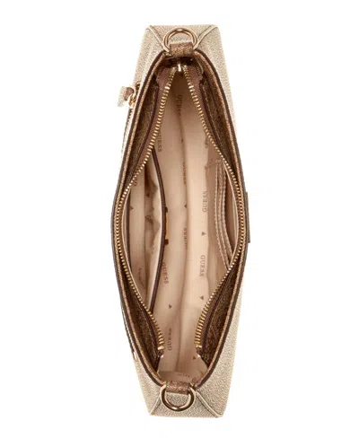 Guess Noelle Small Top-zip Shoulder Bag In Brown