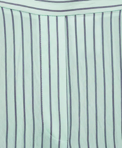Mango Low-rise Striped Pants In Green