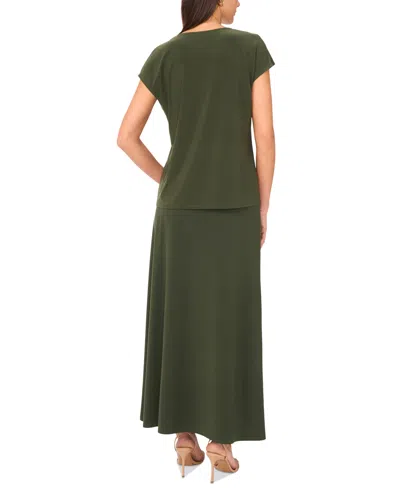 Sam & Jess Women's A-line Pull-on Maxi Skirt In Green