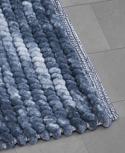 French Connection Space Dye Chunky Chenille 2-pc. Bath Rug Set In Blue