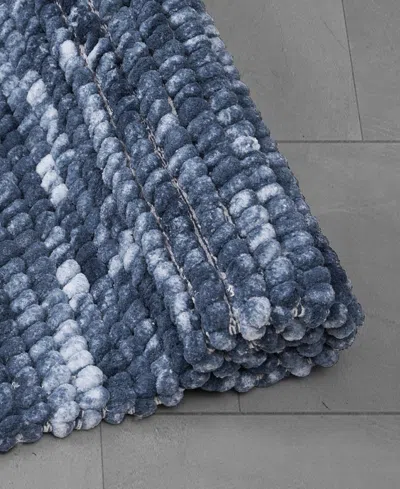 French Connection Space Dye Chunky Chenille 2-pc. Bath Rug Set In Blue