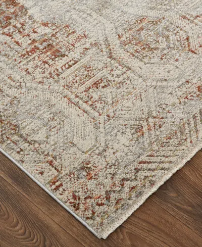 Feizy Kaia 39gkf 2'6"x12' Runner Area Rug In Neutral