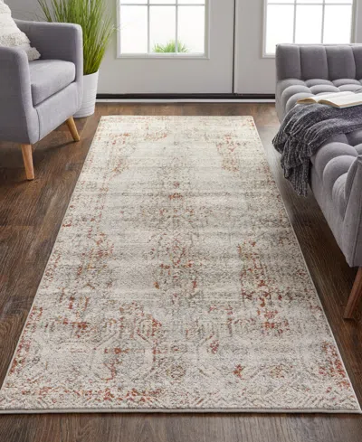 Feizy Kaia 39gkf 2'6"x12' Runner Area Rug In Neutral