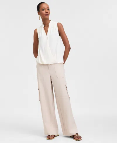 Inc International Concepts Women's V-neck Sleeveless Top, Exclusively At Macy's In White